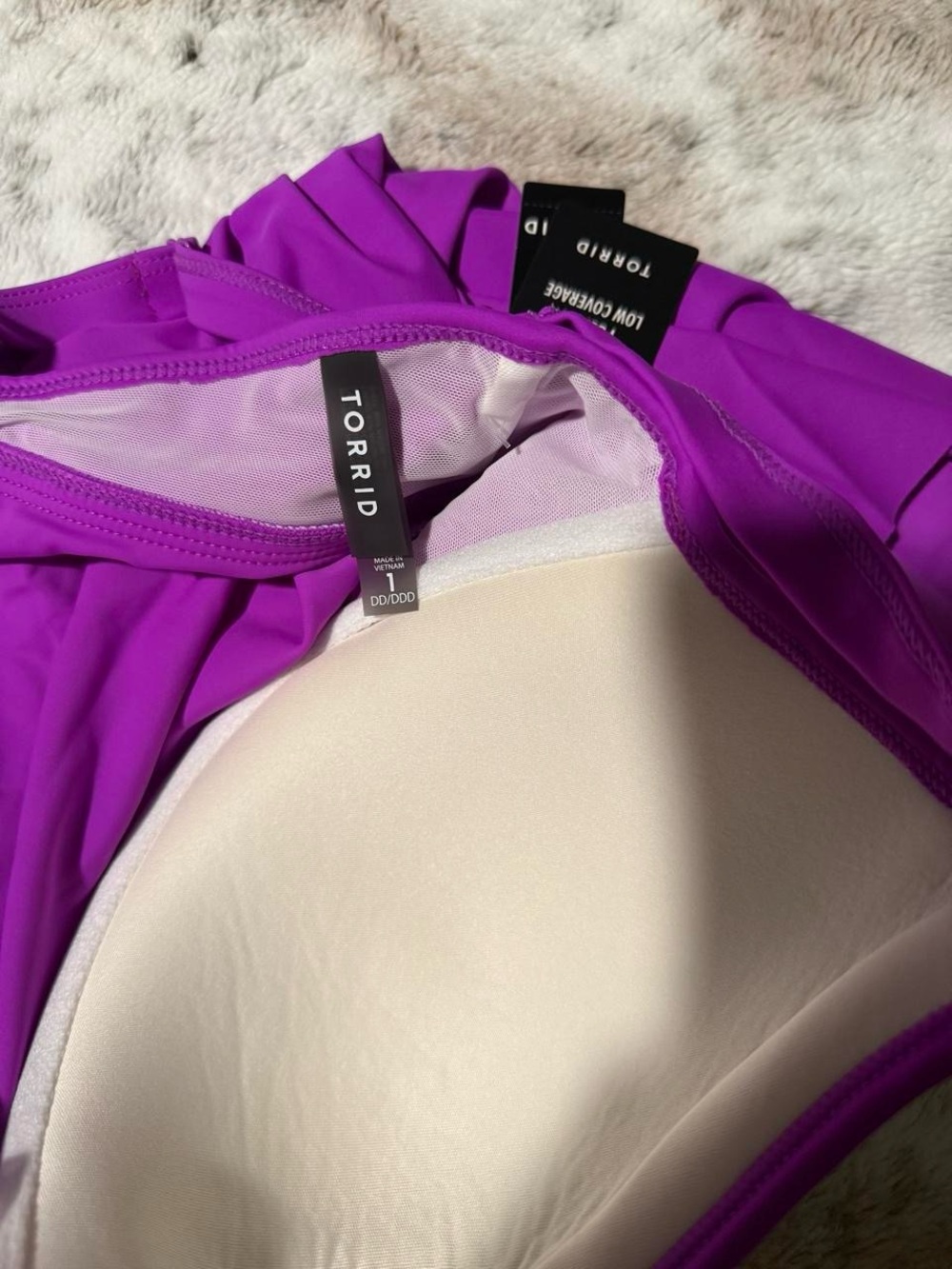 torrid Bright Purple Ruched Tankini Set - Picture 4 of 7